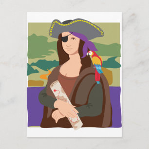 Mona Lisa Pirate Postkarte