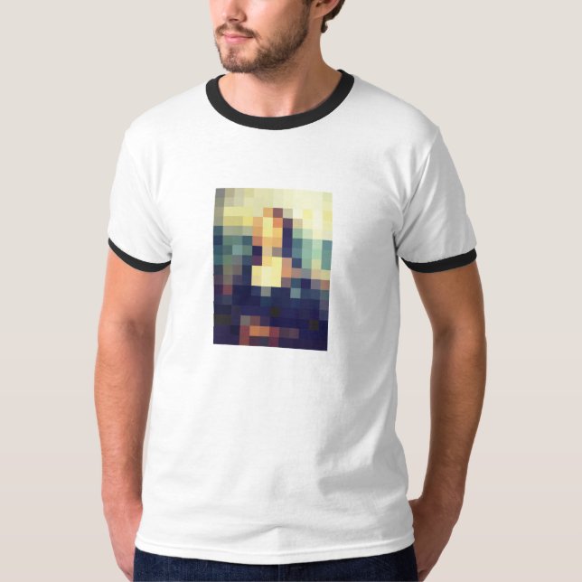 Mona Lisa pixated T-Shirt (Vorderseite)