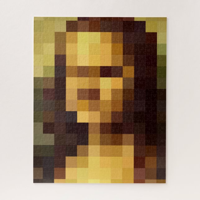 Mona Lisa pixel art Leonardo da Vinci, La Gioconda (Vertikal)