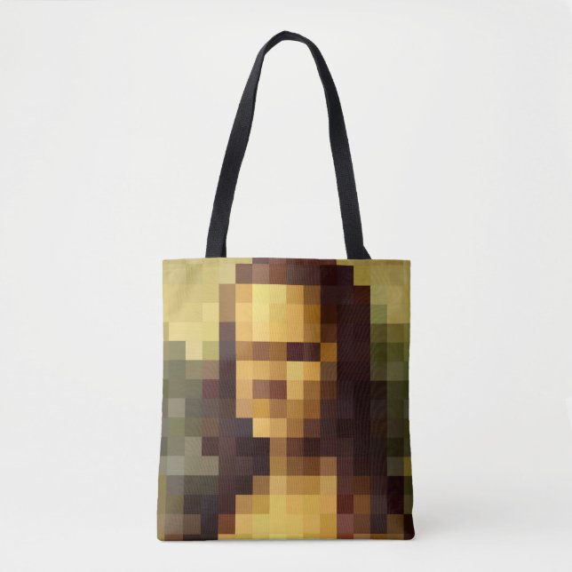 Mona Lisa pixel art Leonardo da Vinci, La Gioconda Tasche (Vorderseite)