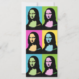 Mona Lisa - Pop Art Flat Card