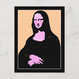 Mona Lisa Pop Art Postkarte
