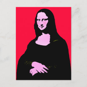 Mona Lisa Pop Art Postkarte