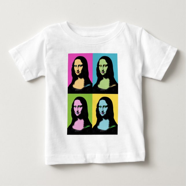 Mona Lisa - Pop Art Style Baby T-shirt (Vorderseite)