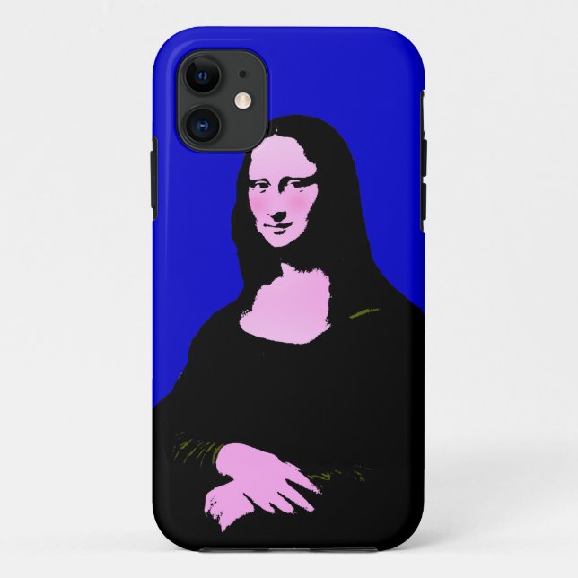 Mona Lisa Pop Art Style (Hintergrundfarbe hinzufüg Case-Mate iPhone Hülle (Rückseite)