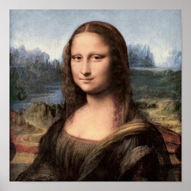 Mona Lisa Portrait / Malerei Poster (Vorne)