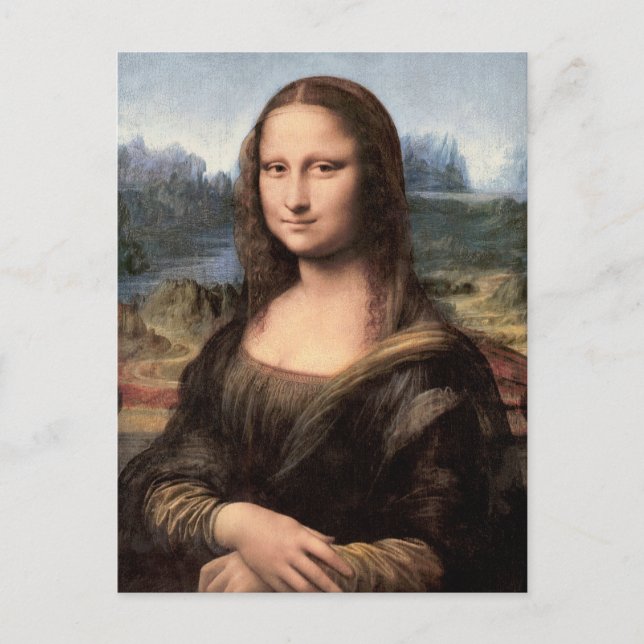 Mona Lisa Portrait / Malerei Postkarte (Vorderseite)