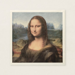 Mona Lisa Portrait / Malerei Serviette