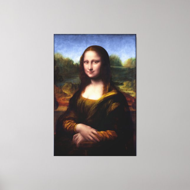 Mona Lisa (Portrait von Lisa Gherardini) Leinwanddruck (Vorderseite)