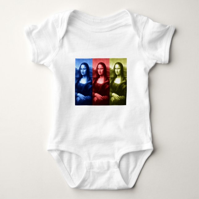 Mona Lisa Primärfarben Baby Strampler (Vorderseite)