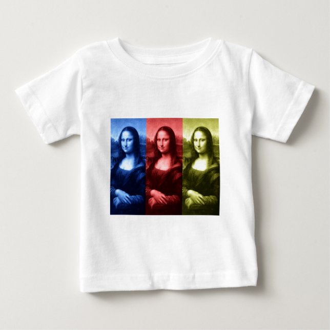 Mona Lisa Primärfarben Baby T-shirt (Vorderseite)