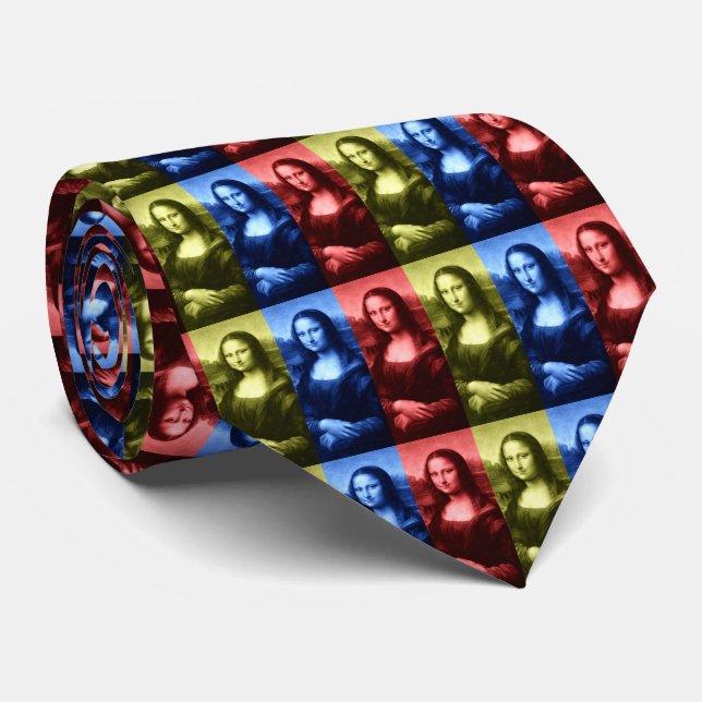 Mona Lisa Primärfarben Krawatte (Gerollt)
