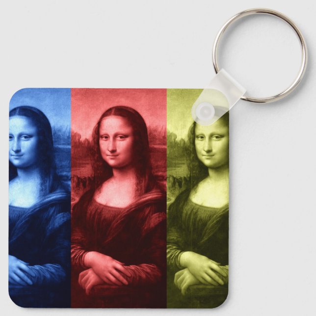 Mona Lisa Primary Colors Schlüsselanhänger (Rückseite)