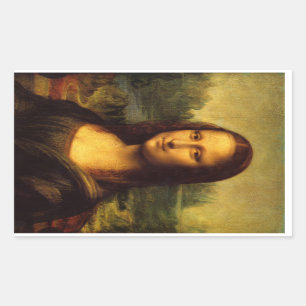 Mona Lisa Rechteck-Aufkleber Rechteckiger Aufkleber