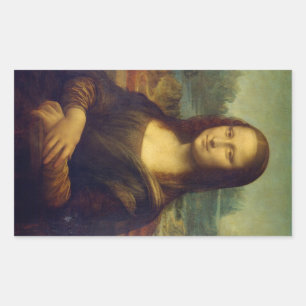 Mona Lisa Rechteckiger Aufkleber