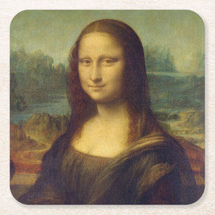 Mona Lisa Rechteckiger Pappuntersetzer