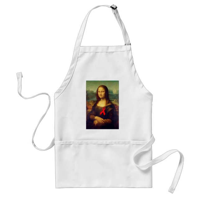 Mona Lisa Red Ribbon Schürze (Vorne)