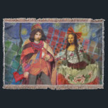 Mona Lisa Romantic Funny Colorful Arte work Decke<br><div class="desc">Diese wunderbare Einladung bringt Elemente aus der Mona Lisa und Van Gogh's Starry night, um ein außergewöhnlich einzigartiges und skurriles Hochzeitthema für eine Einladung, danke, Tischnummer, und mehr zu machen! Die Mona Lisa - Dieses Bild zeigt die Mona Lisa mit ihrem Mann, tanzend in skurriler Boho-Manier vor Van Gogh's Starry...</div>