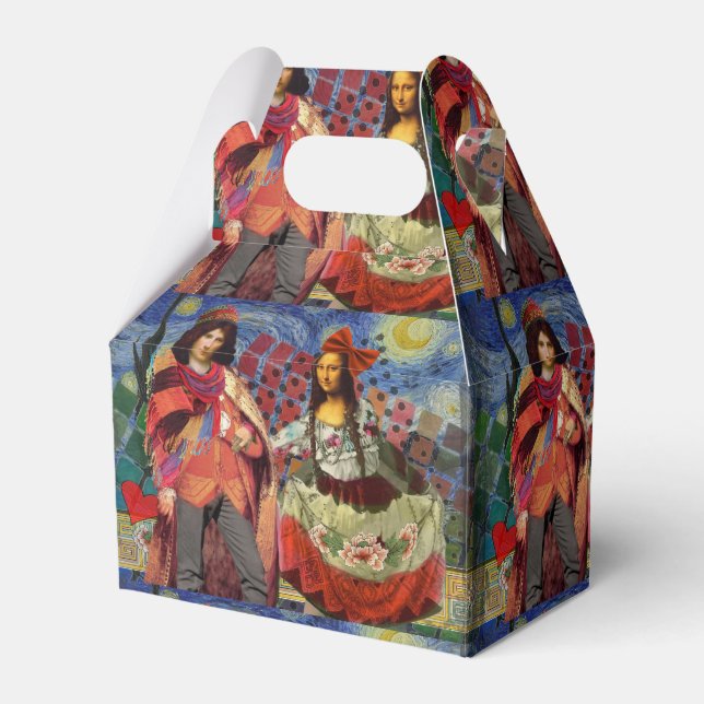 Mona Lisa Romantic Funny Colorful Arte work Geschenkschachtel (Vorderseite)