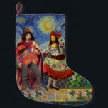 Mona Lisa Romantic Funny Colorful Arte work Kleiner Weihnachtsstrumpf<br><div class="desc">Diese wunderbare Einladung bringt Elemente aus der Mona Lisa und Van Gogh's Starry night, um ein außergewöhnlich einzigartiges und skurriles Hochzeitthema für eine Einladung, danke, Tischnummer, und mehr zu machen! Die Mona Lisa - Dieses Bild zeigt die Mona Lisa mit ihrem Mann, tanzend in skurriler Boho-Manier vor Van Gogh's Starry...</div>