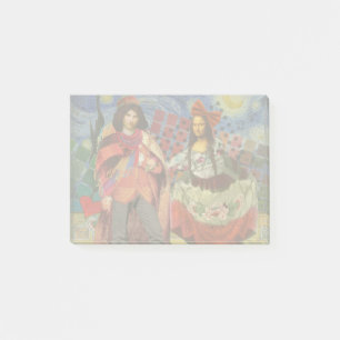 Mona Lisa Romantic Funny Colorful Arte work Post-it Klebezettel