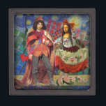 Mona Lisa Romantic Funny Colorful Arte work Schmuckkiste<br><div class="desc">Diese wunderbare Einladung bringt Elemente aus der Mona Lisa und Van Gogh's Starry night, um ein außergewöhnlich einzigartiges und skurriles Hochzeitthema für eine Einladung, danke, Tischnummer, und mehr zu machen! Die Mona Lisa - Dieses Bild zeigt die Mona Lisa mit ihrem Mann, tanzend in skurriler Boho-Manier vor Van Gogh's Starry...</div>