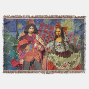 Mona Lisa Romantische Lustige Farbige Kunst Decke