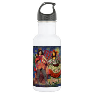 Mona Lisa Romantische Lustige Farbige Kunst Trinkflasche