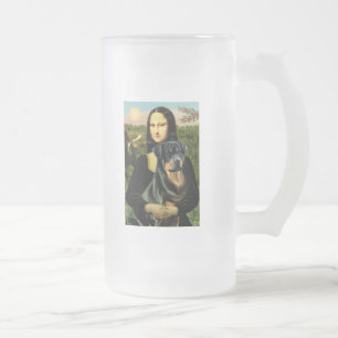 Mona Lisa - Rottweiler (#3) Mattglas Bierglas
