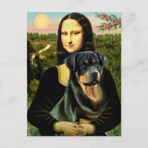 Mona Lisa - Rottweiler (#3) Postkarte
