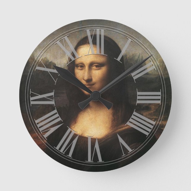Mona Lisa Runde Wanduhr (Vorderseite)