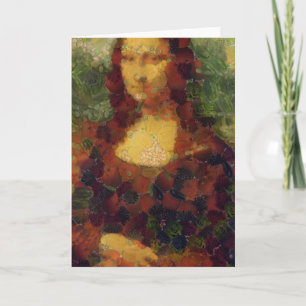 Mona Lisa Salat Feine Kunst Veganer Spoof Karte