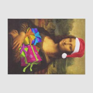 Mona Lisa Santa Claus Seidenpapier