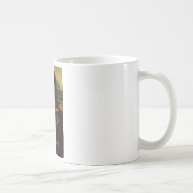 Mona Lisa Schnurrbart Kaffeetasse (Rechts)