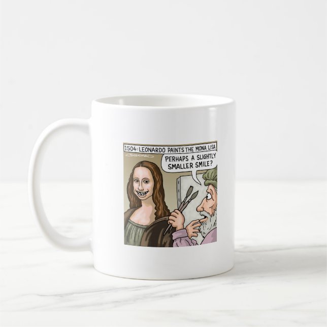 Mona Lisa - schreckliche Zähne Kaffeetasse (Links)