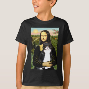 Mona Lisa - schwarz-weiße Katze T-Shirt