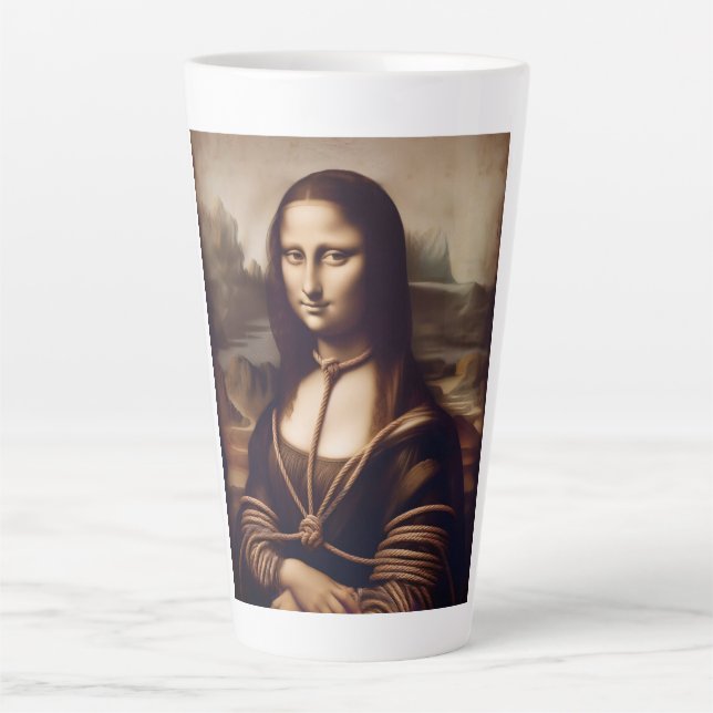 Mona Lisa Shibari Latte Tasse (Vorderseite)