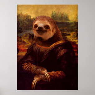 Mona Lisa Sloth Poster