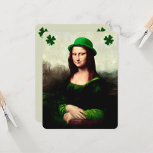 Mona Lisa St. Patrick's Day Kleeblatt Einladung