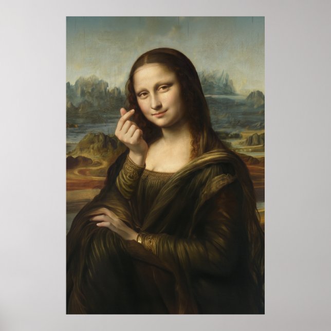 Mona Lisa striking a "Kyun Pose" Poster (Vorne)