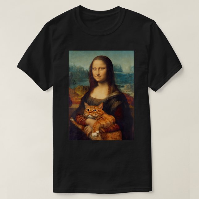 Mona Lisa + T-shirt T-shirt Chat (Design devant)