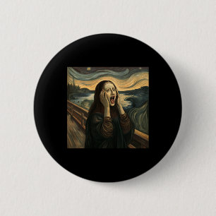 Mona Lisa The Scream Halloween-Kostüm-Party Kunst Button