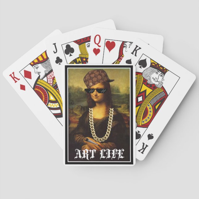 Mona Lisa Thug Art Life Spielkarten (Rückseite)
