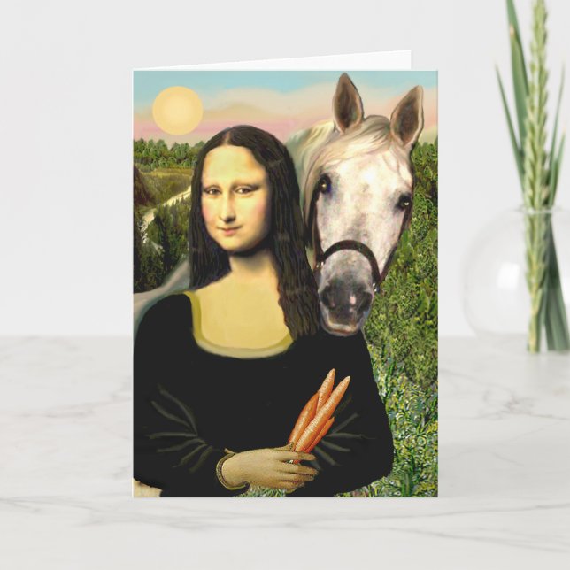 Mona Lisa und ihr Arabisches Pferd Karte (Vorderseite)