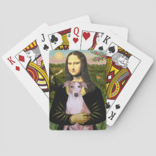 Mona Lisa und ihr Whippet Spielkarten