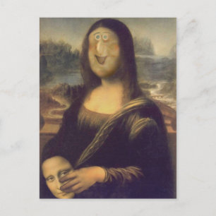Mona Lisa - unmasked Postkarte