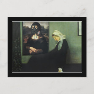 Mona Lisa vergasste Whistlers Mutter Postkarte