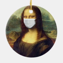 Mona Lisa Via Corona Virus Keramik Ornament