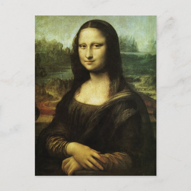 Mona Lisa von Leonardo da Vinci, Kunst der Renaiss Postkarte (Vorderseite)