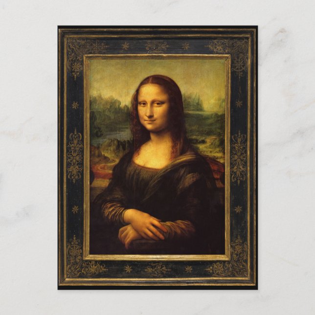 Mona Lisa von Leonardo da Vinci Postkarte (Vorderseite)